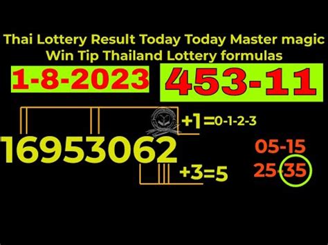 thai lottery vip tips today|Thai Lottery Tips To Help You Win Big .